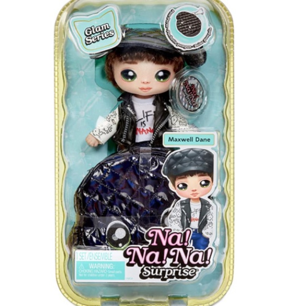 NEW NA! NA! NA! Surprise Glam Series - Maxwell Dane Doll, Metallic Puppy Purse